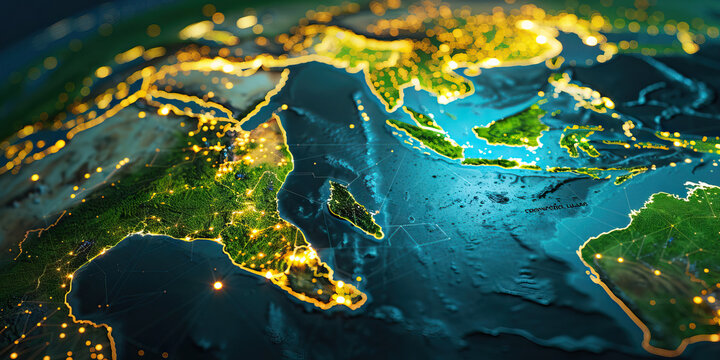 Economic Expansion: How Emerging Markets Contribute to Global Economic Growth - Picture a scene where emerging markets in Asia, Africa, and Latin America contribute to global economic growth