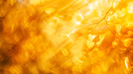 Abstract blurred ochre yellow tone lights background