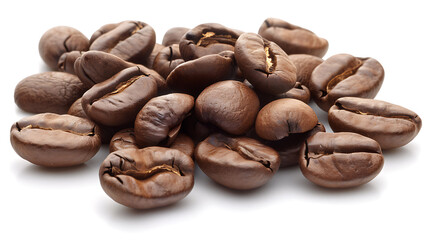 Naklejka premium coffee beans white background