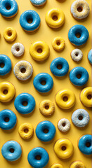Fototapeta premium blue and white circles