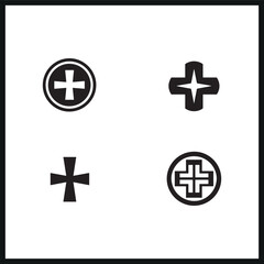 Fototapeta premium medical logo icon flat symbol black color silhouette