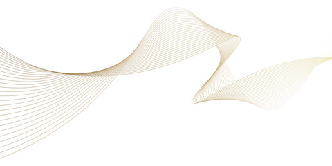 Luxury golden thin lines of gradient waves