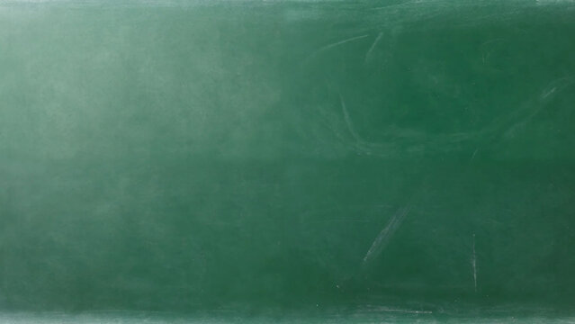 Close up of an empty school green chalkboard, 16:9, 300 dpi, with space for text