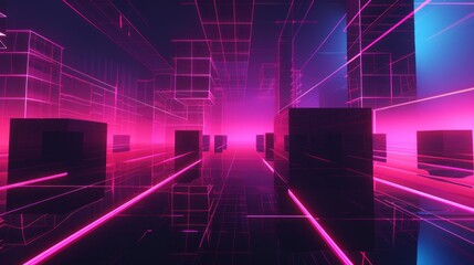 Obraz premium Neon Cityscape