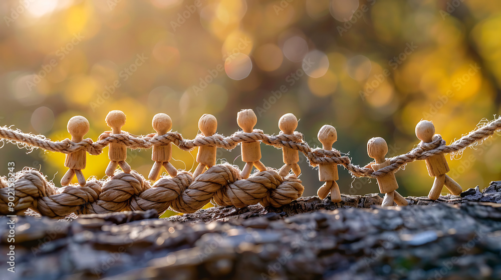 Poster Unity and teamwork concept.