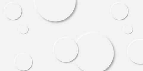 Abstract grey geometric modern circle background design.background with decorative elements in Neomorphs style with copy space. You can use for add, poster, design artwork, template banner, wallpa