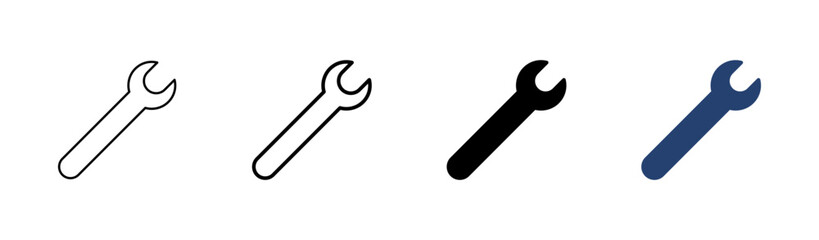 Wrench icon set. repair icon vector. tools icon vector