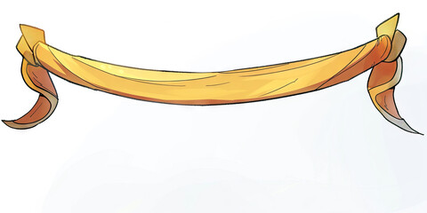 An eye-catching orange ribbon, trimmed in gold, stands out boldly, announcing the importance of a particular occasion