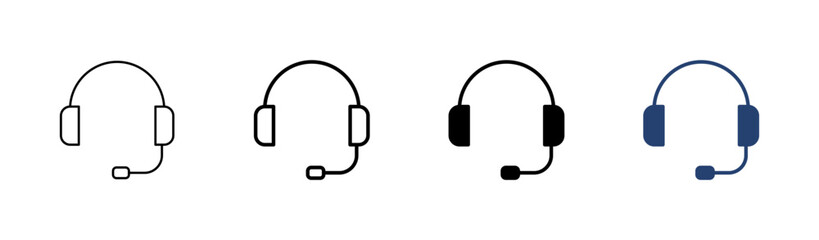 Headphone icon set. Headvector icon symbols