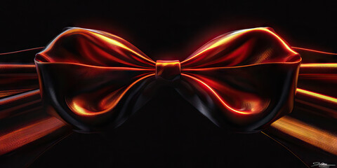 An eye-catching orange ribbon, trimmed in gold, stands out boldly, announcing the importance of a particular occasion