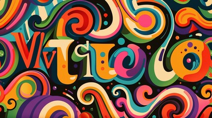 Fototapeta premium Artwork Displaying abstract Designs in Vivid Prussian multicolor
