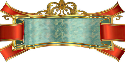 An eye-catching orange ribbon, trimmed in gold, stands out boldly, announcing the importance of a particular occasion