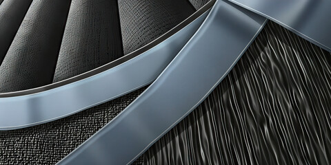 A shimmering blue ribbon sits atop a sleek, modern award, symbolizing excellence and achievement