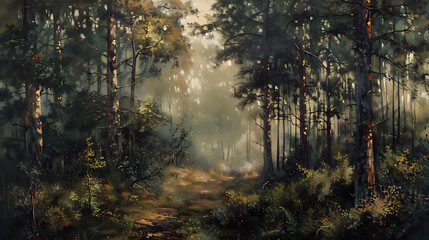 Fototapeta premium Wald im Gegenlicht