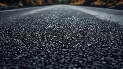 asphalt road leading into the city at night. Selective focus. background