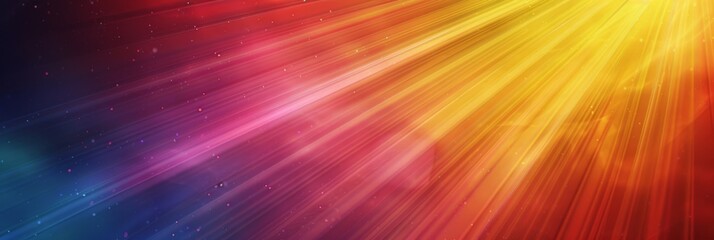 Obraz premium Abstract gradient background with radiant light beams in vibrant spectrum hues, creating dazzling visual display
