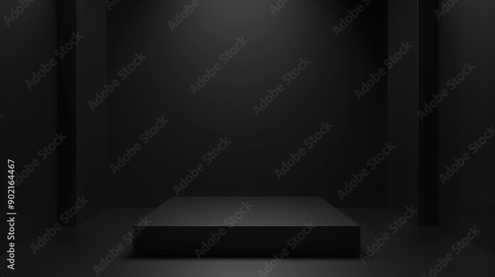 Poster Simple black  gradient abstract background for product or text backdrop design