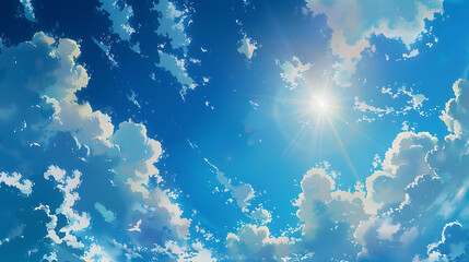 Perfect blue, sunny sky
