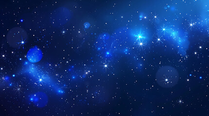 Obraz premium Stars of the fireworks are on a dark blue background