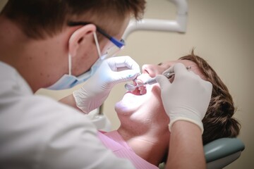Dentist Performing Cavity Preparation