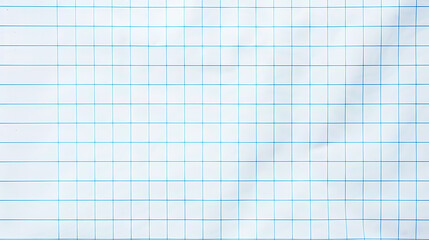 Lined paper background. White notebook sheet with blue grid banner