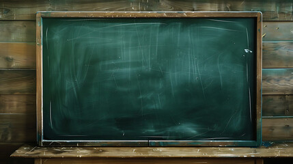 Blank green chalkboard