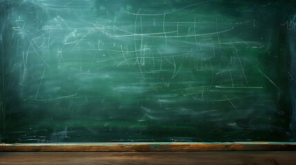 Blank green chalkboard