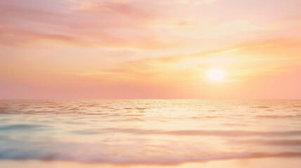 Blurred  sunset sky and ocean nature background