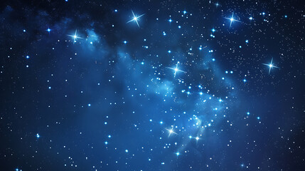 Blue night starry sky, space, background for screensaver. Astrology, horoscope, zodiac signs