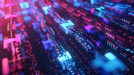 Fototapeta premium Glorious Blockchain technology illustration