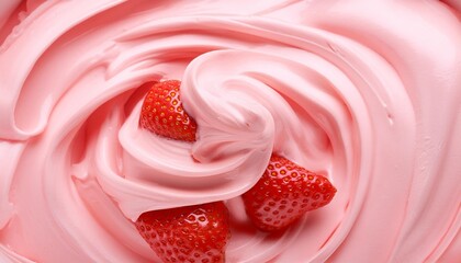 lose yourself in the creamy swirls of strawberry ice cream its luscious texture and sweet aroma enchanting