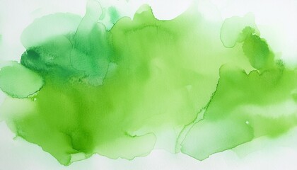 abstract green pastel watercolor stains background on watercolor paper textured for design...