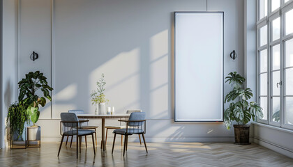 Modern dining room stylish chairs with empty frame