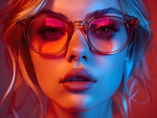 Fototapeta premium Vibrant Pop Art Sunglasses with Bold Graphic Design and Dynamic Composition
