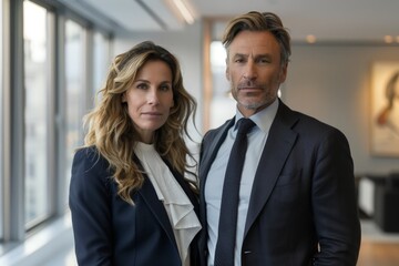 Professional Business Couple in Office