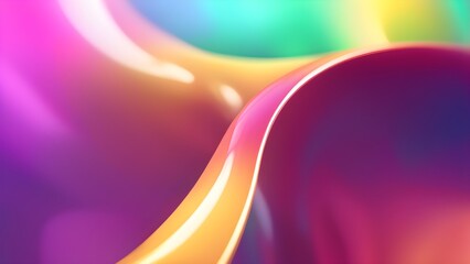 A colorful, curvy line with a purple background