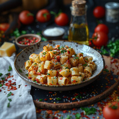 Italian Pasta with Fresh Herbs and Spices