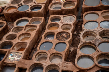 Tannery in Morocco
