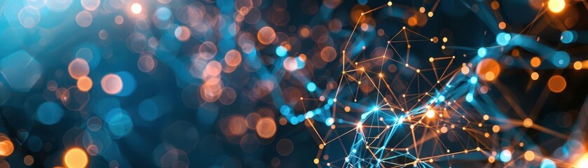 API integration in an abstract representation of a digital marketplace, Technology, Ecommerce connectivity