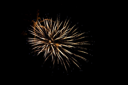 fireworks in the night sky