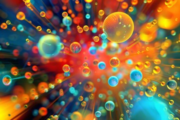 Vivid Bubbles Bursting in a Colorful Explosion