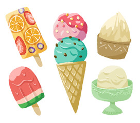 アイスクリームのイラスト