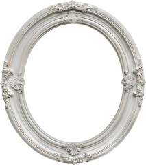 Obraz premium White ornate frame