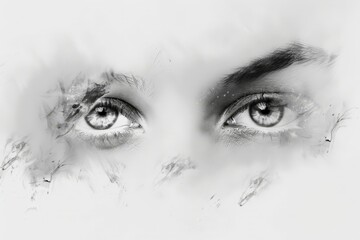 Intense Eyes Looking Up