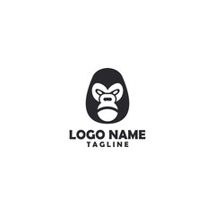 Dumbbell Gorilla logo design vector