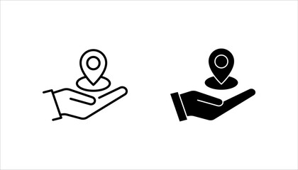 Pin icon set, Location icon vector, destination icon, map pin, on a white background.