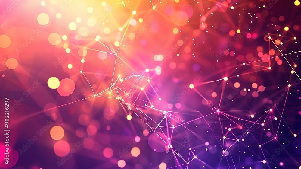 Poster spectacular minimal networking technology background big data connectivity software development