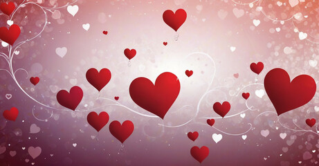 valentine background with hearts