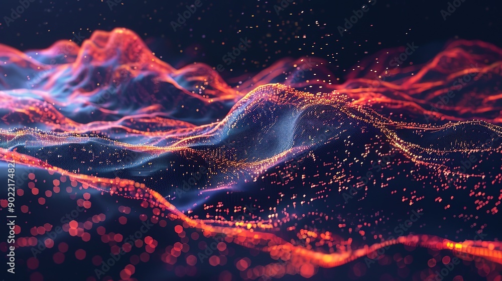 Aufkleber wonderful neural networks and artificial intelligence, abstract technological background