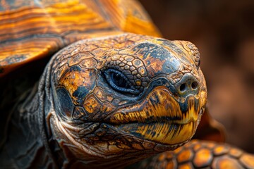 Fototapeta premium Giant Turtle with Majestic Eyes